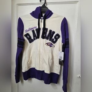 🔖NWT!🔖Size Small NFL Baltimore Ravens Purple and Cream Hoodie